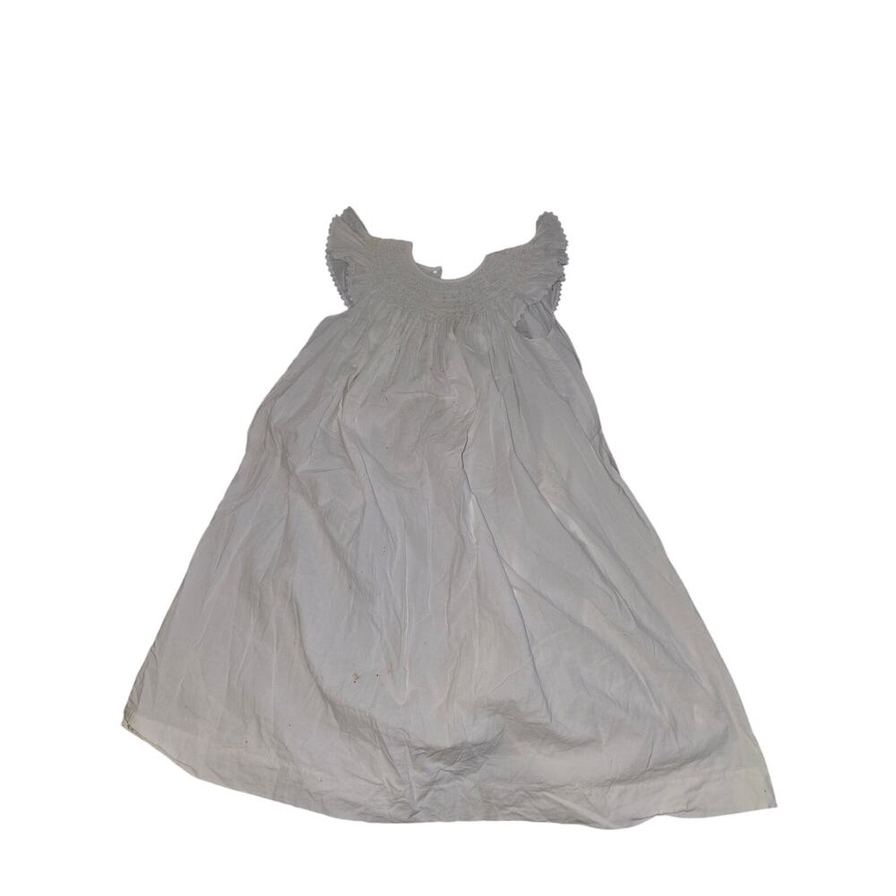 Mom&Me White Christening Gown. Size 6X. Smocked.